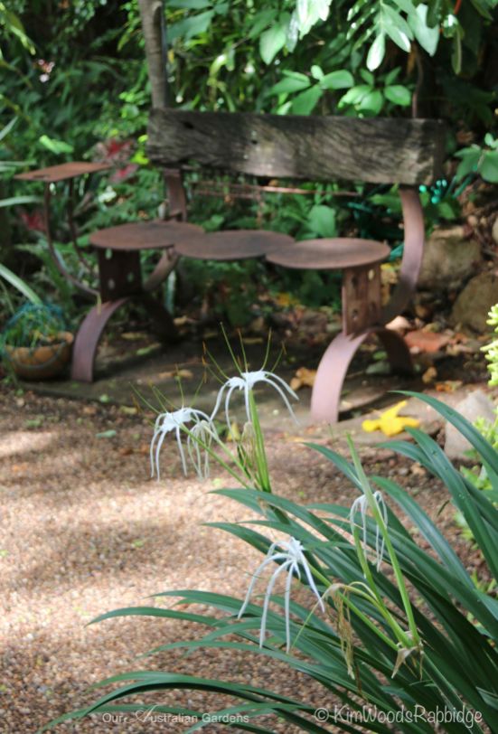 A garden bench made by Jon Harris